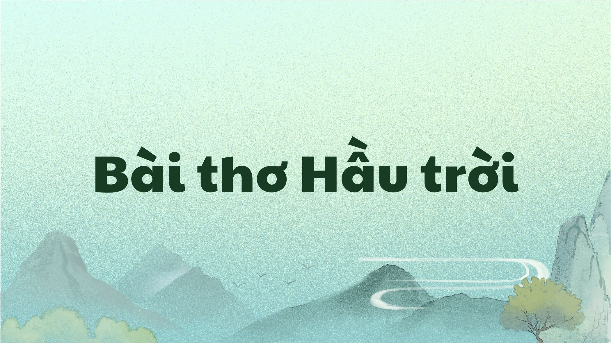 bài thơ Hầu Trời