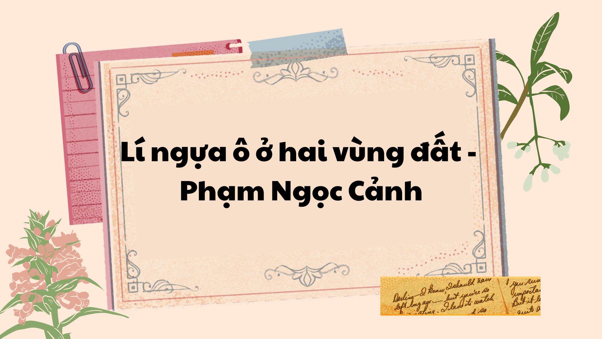 Lí ngựa ô ở hai vùng đất Phạm Ngọc Cảnh