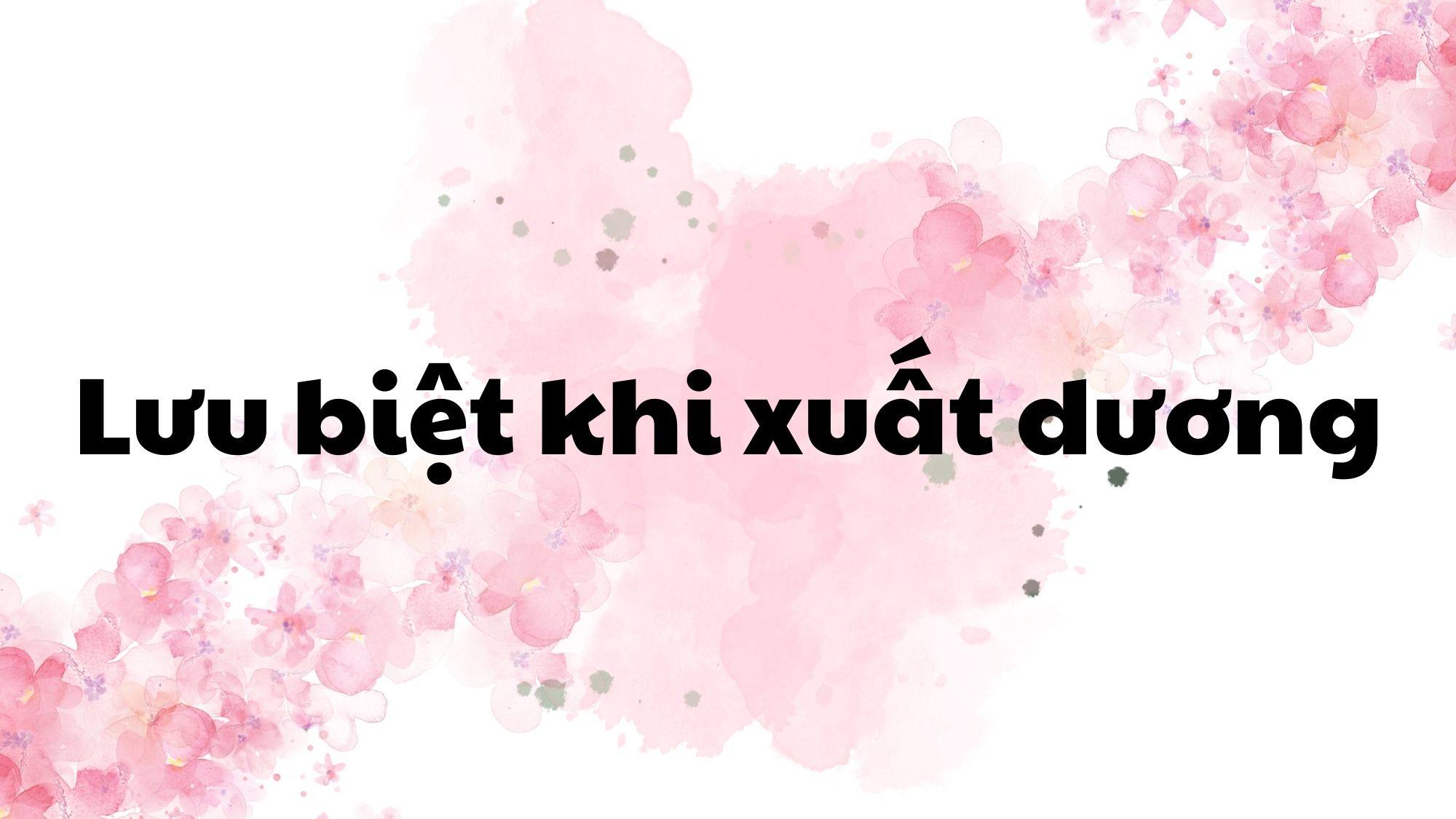 Lưu biệt khi xuất dương