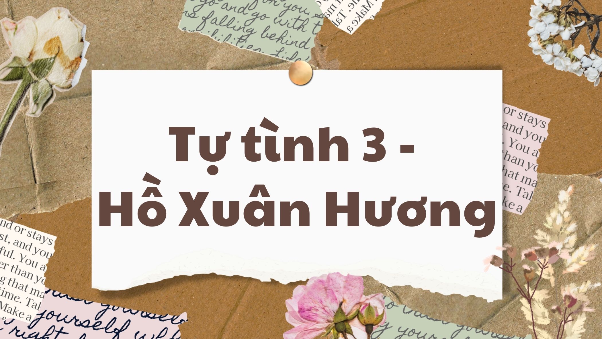 Tự tình 3 Hồ Xuân Hương