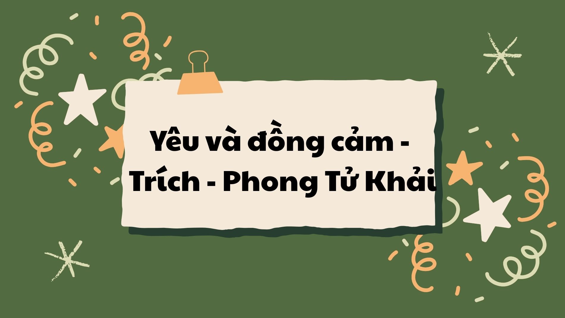 Yêu và đồng cảm Phong Tử Khải