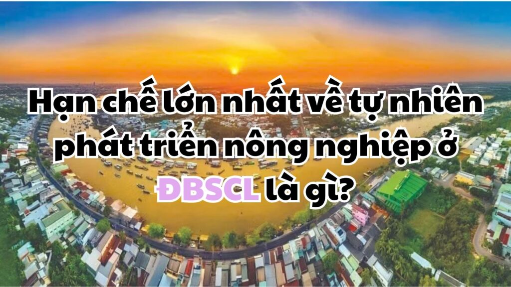 Hạn chế lớn nhất về tự nhiên phát triển nông nghiệp ở ĐBSCL là gì?