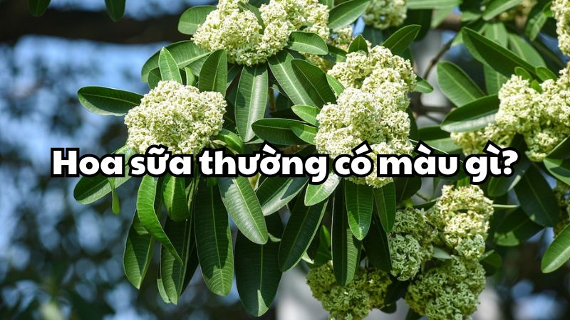 Hoa sữa thường có màu gì?