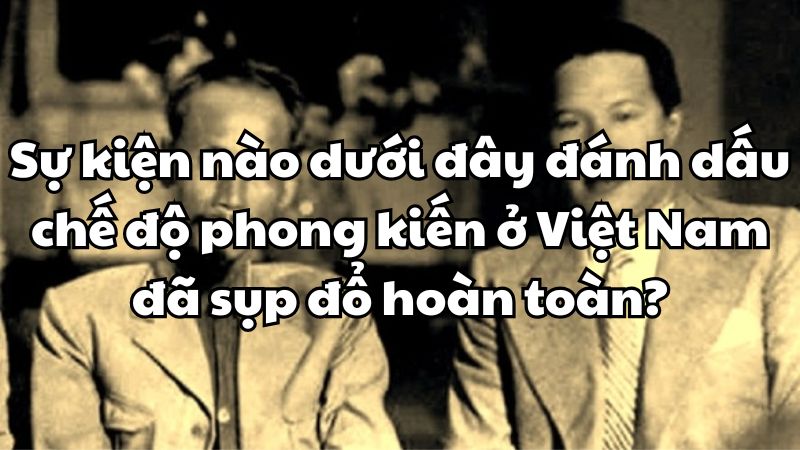 Sự kiện nào dưới đây đánh dấu chế độ phong kiến ở Việt Nam đã sụp đổ hoàn toàn?