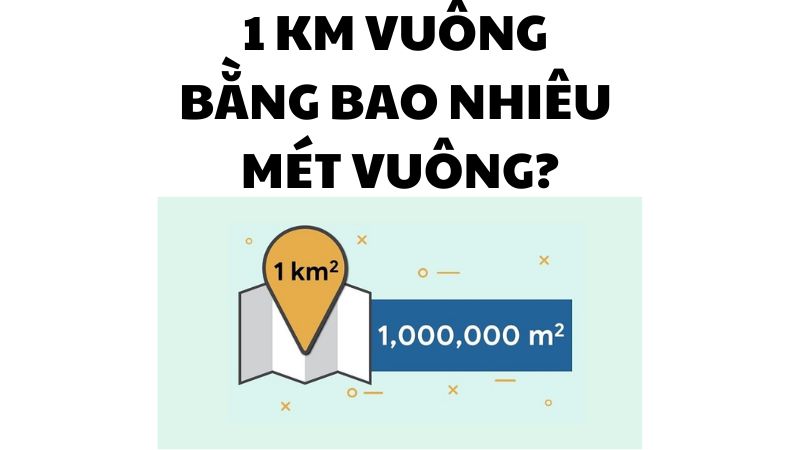 1 km vuông bằng bao nhiêu mét vuông?