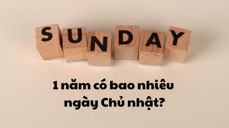 1 năm có bao nhiêu ngày Chủ nhật?