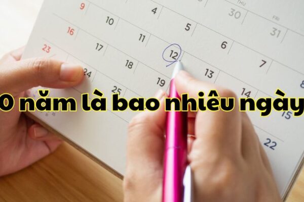 10 năm là bao nhiêu ngày?