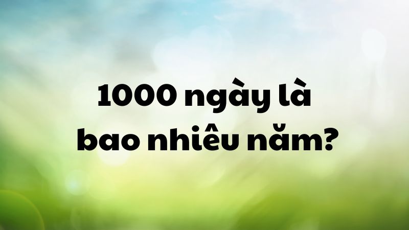 1000 ngày là bao nhiêu năm?
