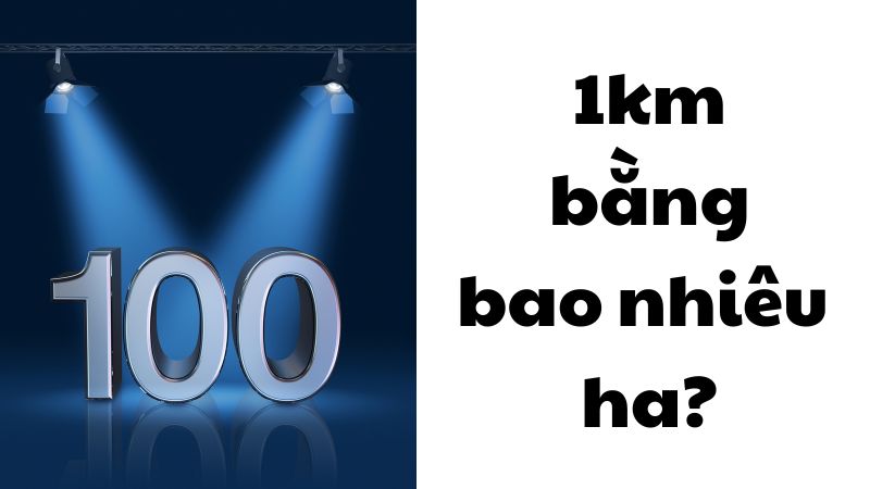 1km bằng bao nhiêu ha?