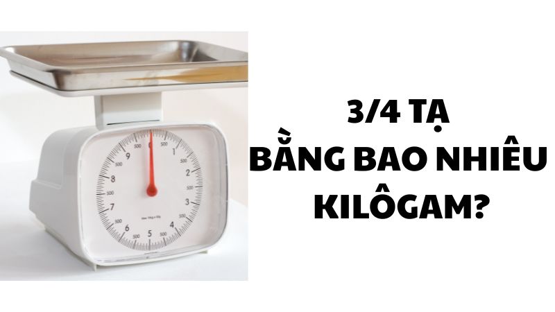 3/4 tạ bằng bao nhiêu kilôgam?