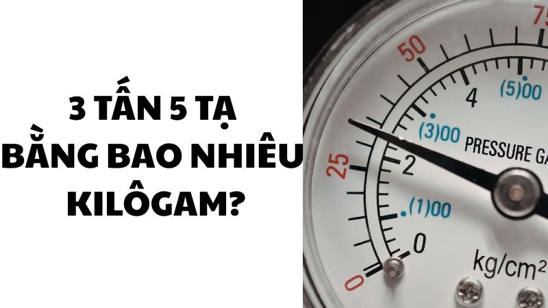 3 tấn 5 tạ bằng bao nhiêu kilôgam?