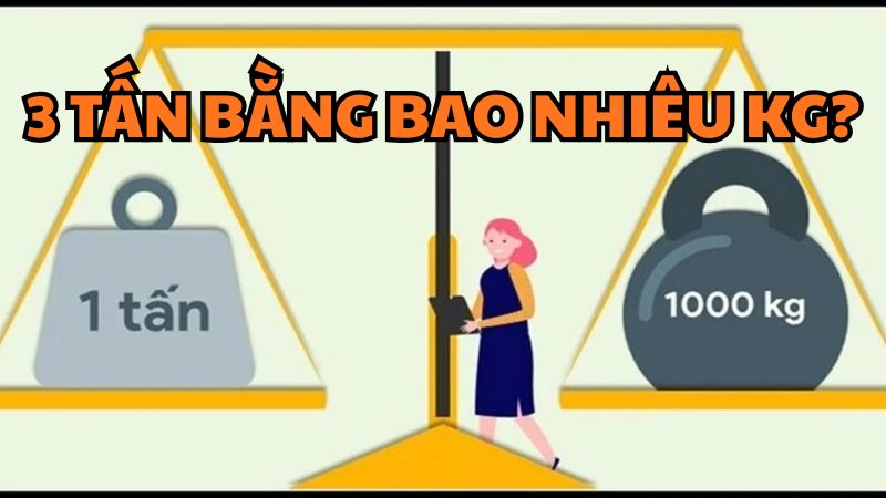 3 tấn bằng bao nhiêu kg?