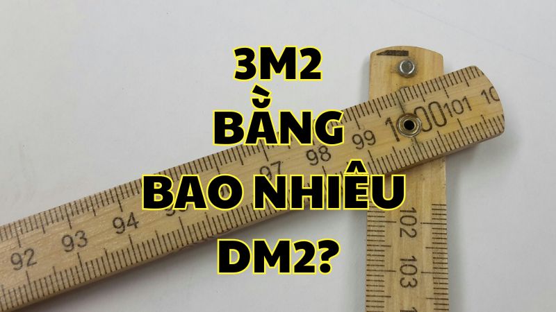 3m2 bằng bao nhiêu dm2?