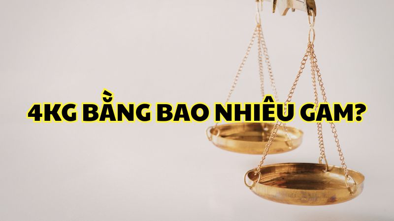4kg bằng bao nhiêu gam?