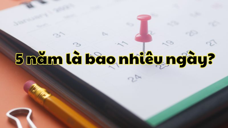 5 năm là bao nhiêu ngày?