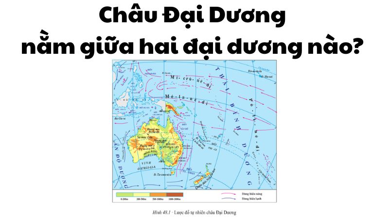 Châu Đại Dương nằm giữa hai đại dương nào?