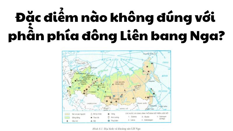 Đặc điểm nào không đúng với phần phía đông Liên bang Nga?