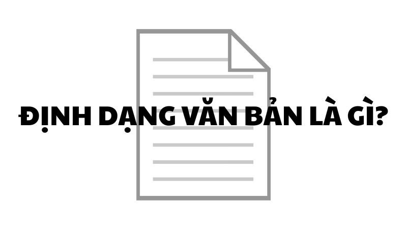 Định dạng văn bản là gì?