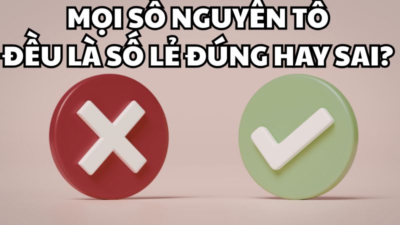 Mọi số nguyên tố đều là số lẻ đúng hay sai?