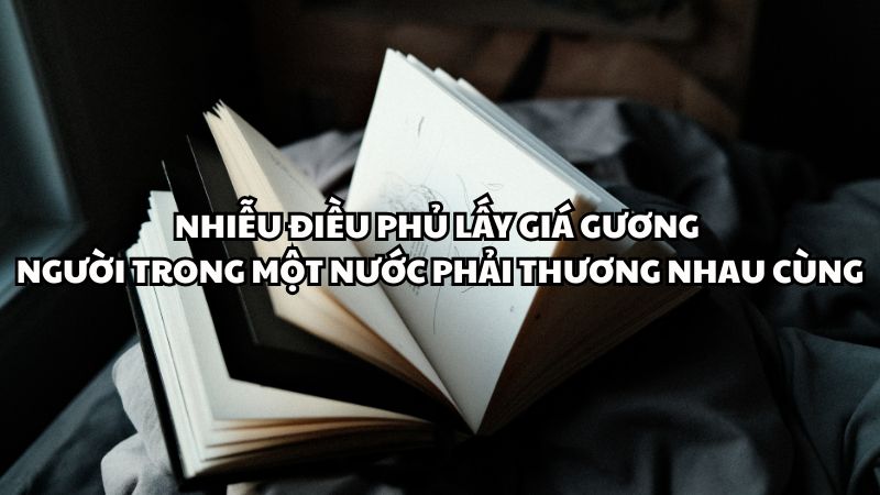 Nhiễu điều phủ lấy giá gương người trong một nước phải thương nhau cùng