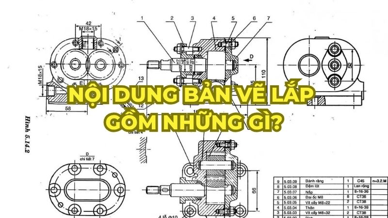 Nội dung bản vẽ lắp gồm những gì?