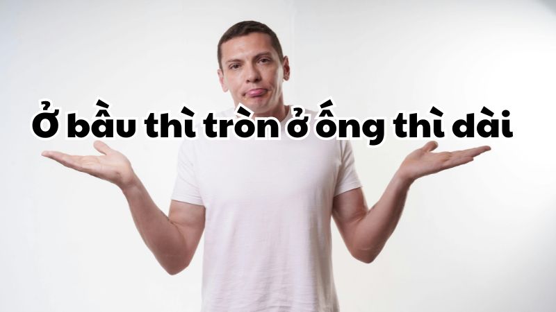 Ở bầu thì tròn ở ống thì dài