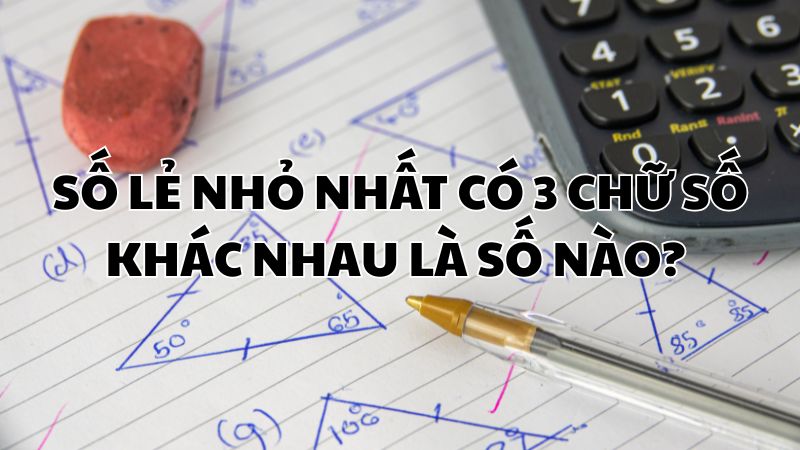 Số lẻ nhỏ nhất có 3 chữ số khác nhau là số nào?