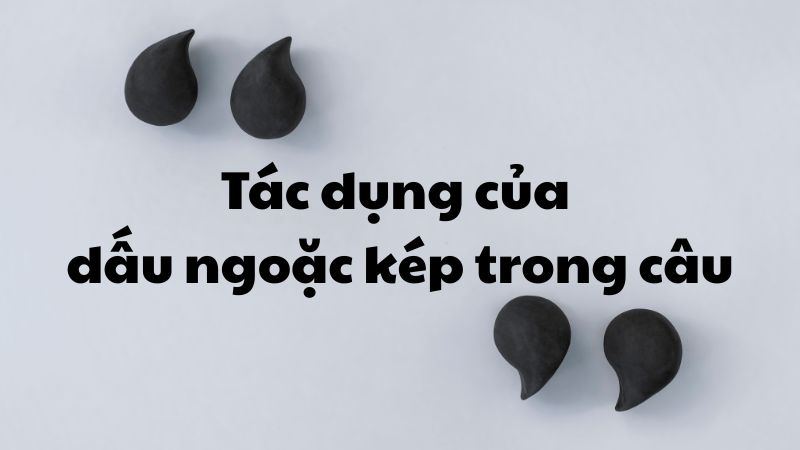 Tác dụng của dấu ngoặc kép
