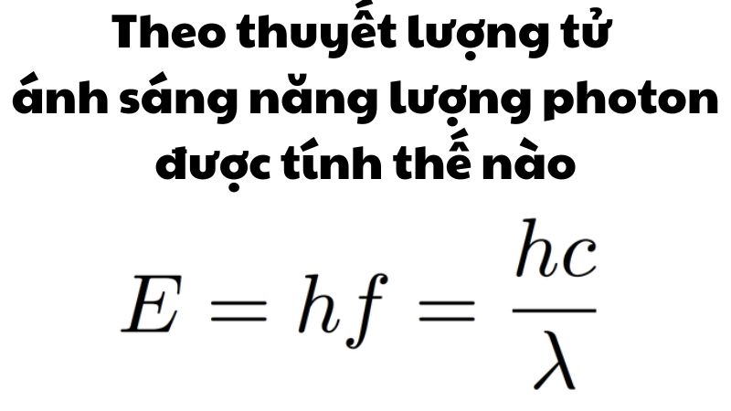Theo thuyết lượng tử ánh sáng năng lượng