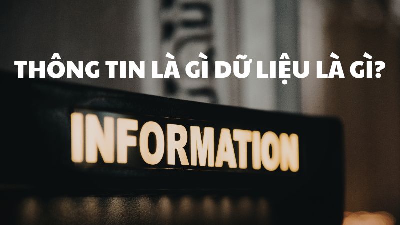 Thông tin là gì dữ liệu là gì?
