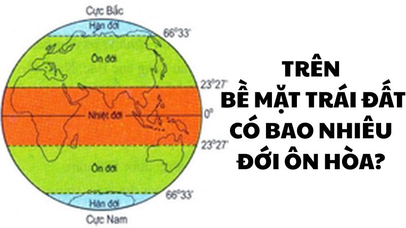 Trên bề mặt Trái Đất có bao nhiêu đới ôn hòa?