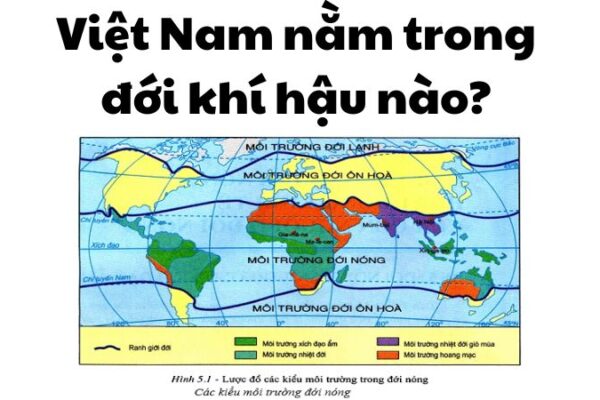 Việt Nam nằm trong đới khí hậu nào?