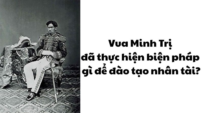 Vua Minh Trị đã thực hiện biện pháp gì để đào tạo nhân tài?