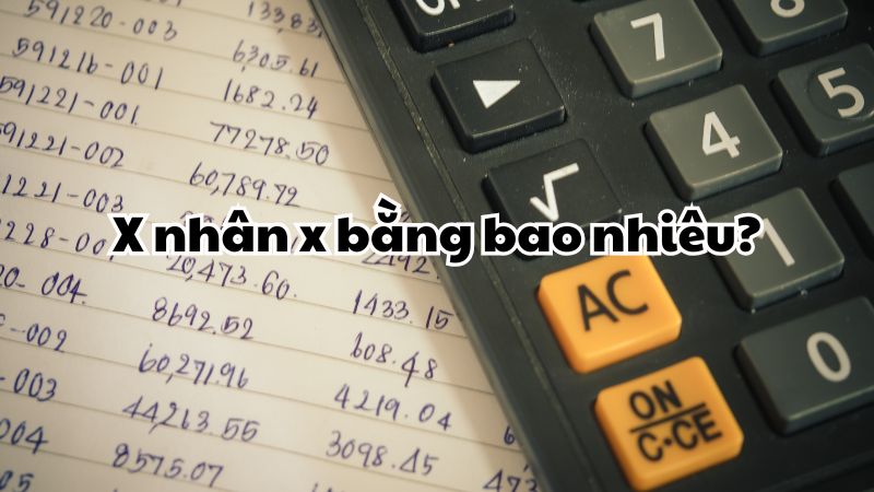 X nhân x bằng bao nhiêu?