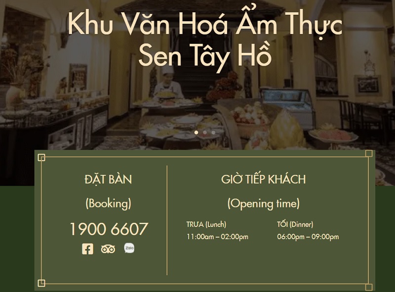đặt bàn sen tây hồ