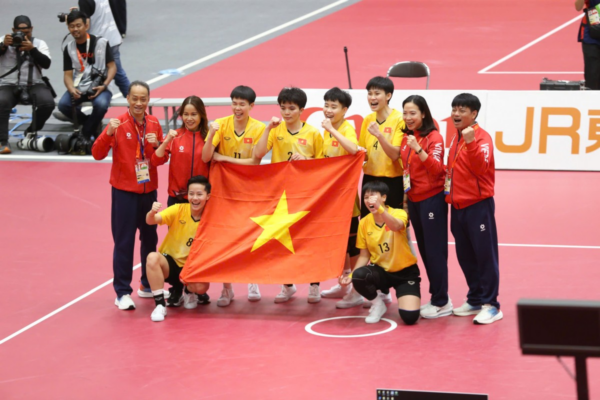 Cầu mây nữ Việt Nam bảo vệ thành công HCV ASIAD xuất sắc